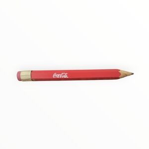 Coca Cola Red Oversized Wooden Pencil with Ruler Print New